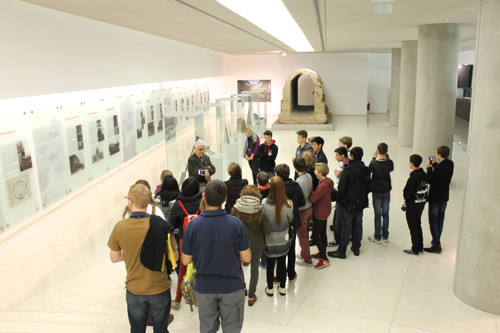 A group of students enjoying a visit to one of the many museums in Berlin